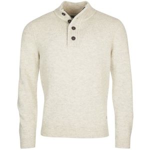 Barbour trui wol opstaande kraag beige