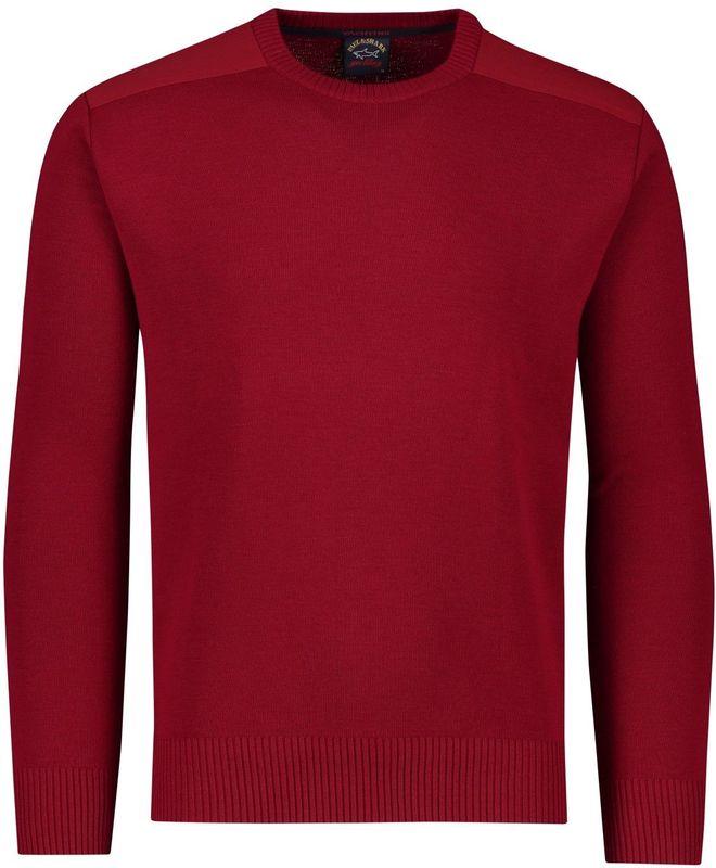 Paul&Shark trui rood effen ronde hals