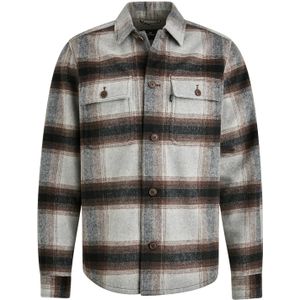 Vanguard - Overshirt - Bruin Geruit - 50% Polyester 40% Wol 10% Autres