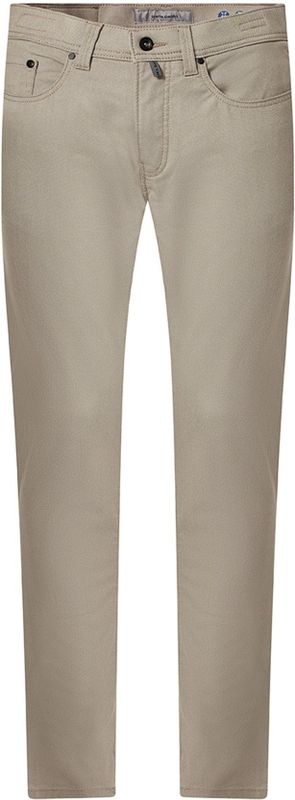 Pierre Cardin 5-pocket jeans bruin effen katoen-stretch normale fit