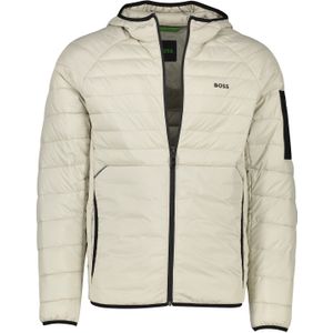 Boss Green winterjas beige gewatteerd effen