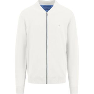 Fynch-Hatton vest wit katoen normale fit met rits