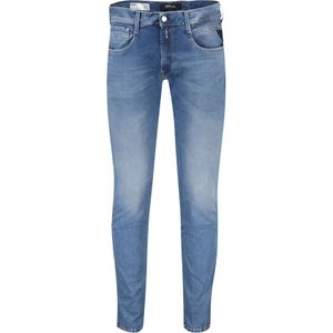 Replay pantalon blauw effen katoen