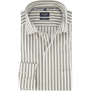 Olymp Modern Fit overhemd khaki strijkvrij