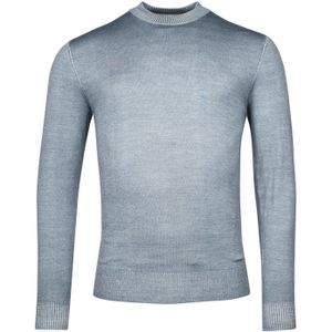 Thomas Maine turtleneck blauw effen normale fit wol