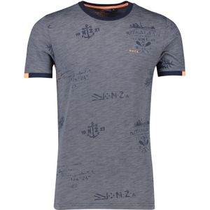 Donkerblauw geprint NZA t-shirt Phoenix Lyocell