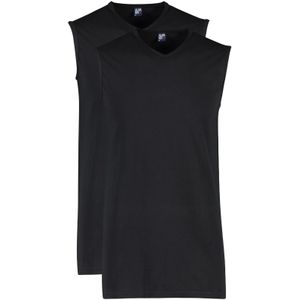 Alan Red Minto tanktop zwart effen katoen