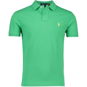 Polo Ralph Lauren polo slim fit groen effen katoen pique