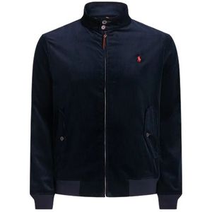 Polo Ralph Lauren tussenjas donkerblauw effen rits normale fit bomber