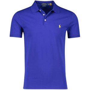 Ralph Lauren polo slim fit donkerblauw effen katoen