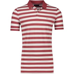 Portofino Amalfi polo korte mouw rood wit gestreept