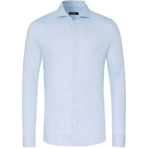 Desoto business overhemd slim fit geprint lichtblauw katoen