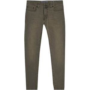 Pierre Cardin Lyon 5-pocket broek groen effen denim