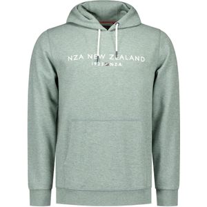 NZA hoodie groen met opdruk normale fit katoen