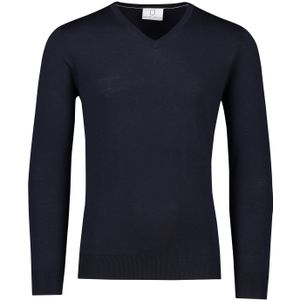 Born With Appetite trui donkerblauw v-hals