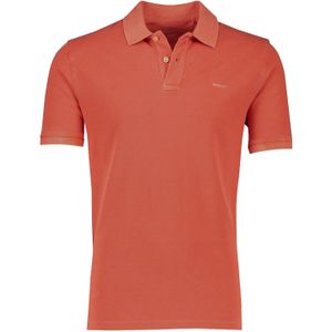 Gant polo normale fit oranje effen katoen 2 knoops