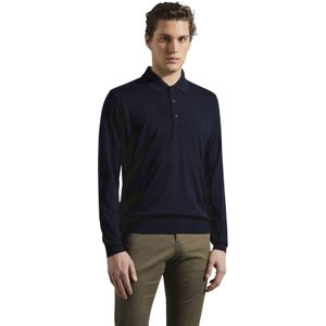 Paul&Shark lange mouw polo merino navy