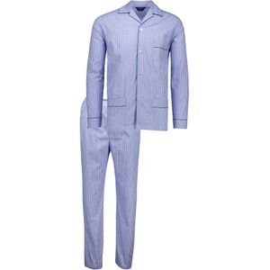 Bonsoir pyjama blauw wit gestreept met borstzak