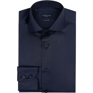 Cavallaro overhemd NOS widespread donkerblauw slim fit