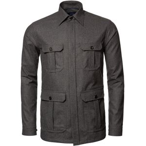 Eton vest grijs effen