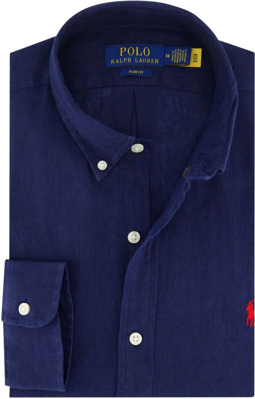 Polo Ralph Lauren overhemd donkerblauw slim fit