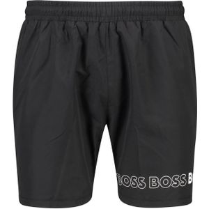 Hugo Boss zwembroek zwart effen Boss opdruk