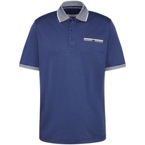 Bugatti poloshirt witte details blauw