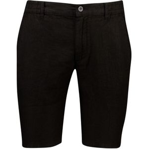 Brax korte broek zwart linnen