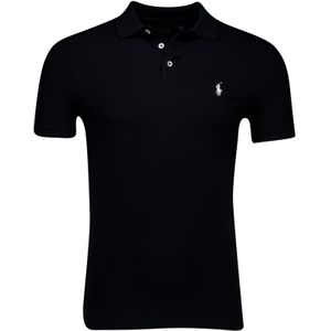Ralph Lauren Poloshirt Effen - Slim Fit - Zwart