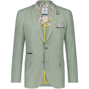 Groen geruit A Fish Named Fred slim fit colbert