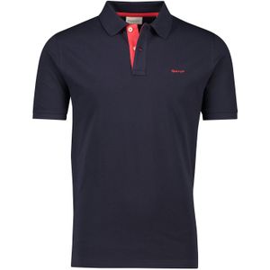 Gant polo slim fit donkerblauw katoen