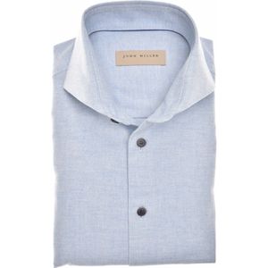 John Miller Tailored Fit business overhemd lichtblauw gemêleerd