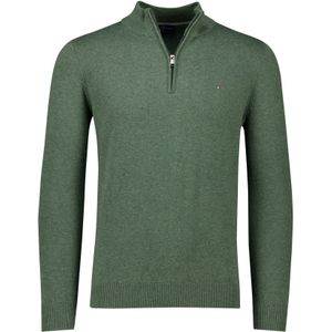 Portofino groen halfzip trui gemeleerd