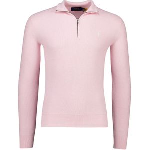 Polo Ralph Lauren half zip trui roze effen