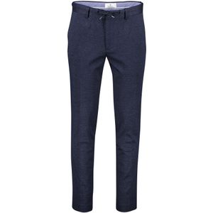 Blue Industry pantalon mix & match donkerblauw effen wol slim fit gemeleerd