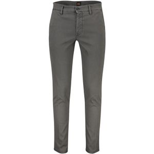 Hugo Boss katoenen chino grijs effen