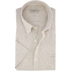 Paul&Shark Riviera overhemd korte mouw beige borstzak