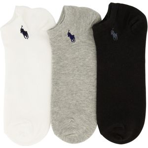 Polo Ralph Lauren sneaker sokken grijs zwart wit 3 paar