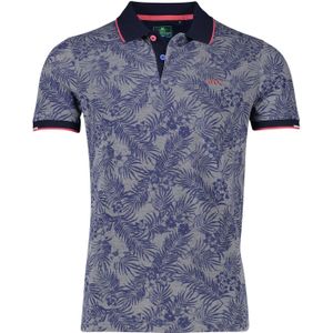 Poloshirt donkerblauw print NZA Poaka