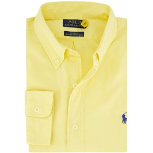 Polo Ralph Lauren casual overhemd normale fit geel effen katoen