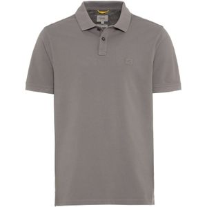 Camel Active polo wijde fit grijs effen 100% katoen