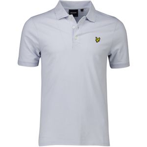 Lyle&Scott polo-shirt lichtblauw pique korte mouw