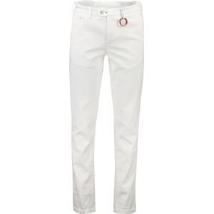 Tramarossa broek flatfront wit effen katoen slim fit