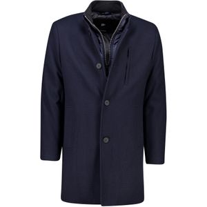 Roy Robson winterjas donkerblauw halflange mantel