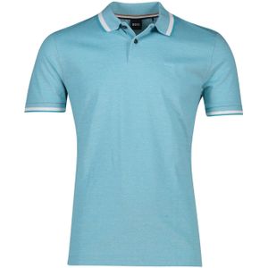 Hugo Boss polo parlay normale fit lichtblauw effen katoen