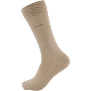 Hugo Boss sokken 2 pack beige effen met logo