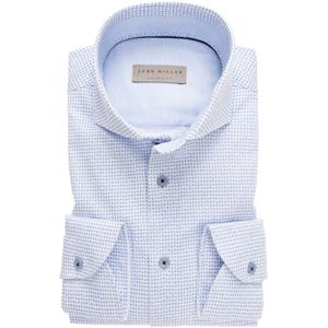 John Miller shirt Tailored Fit sleeve 7 lichtblauw