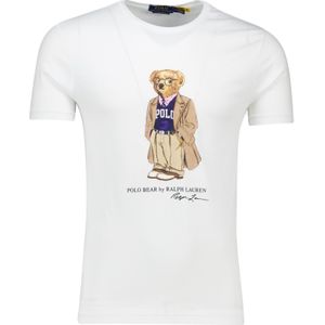 Polo Ralph Lauren - Gebreid T-shirt - Wit - Katoen - Korte Mouwen