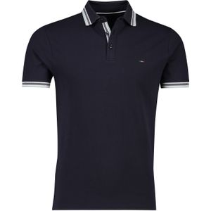 Portofino polo normale fit donkerblauw met lichte details