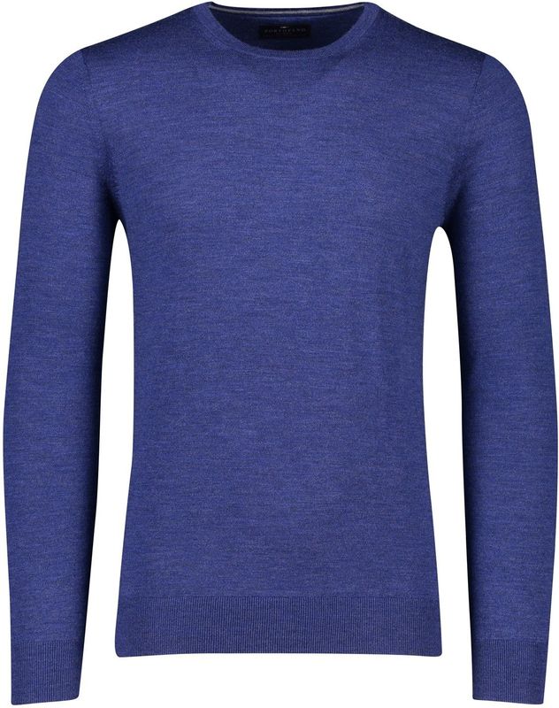 Portofino blauwe trui wol ronde hals